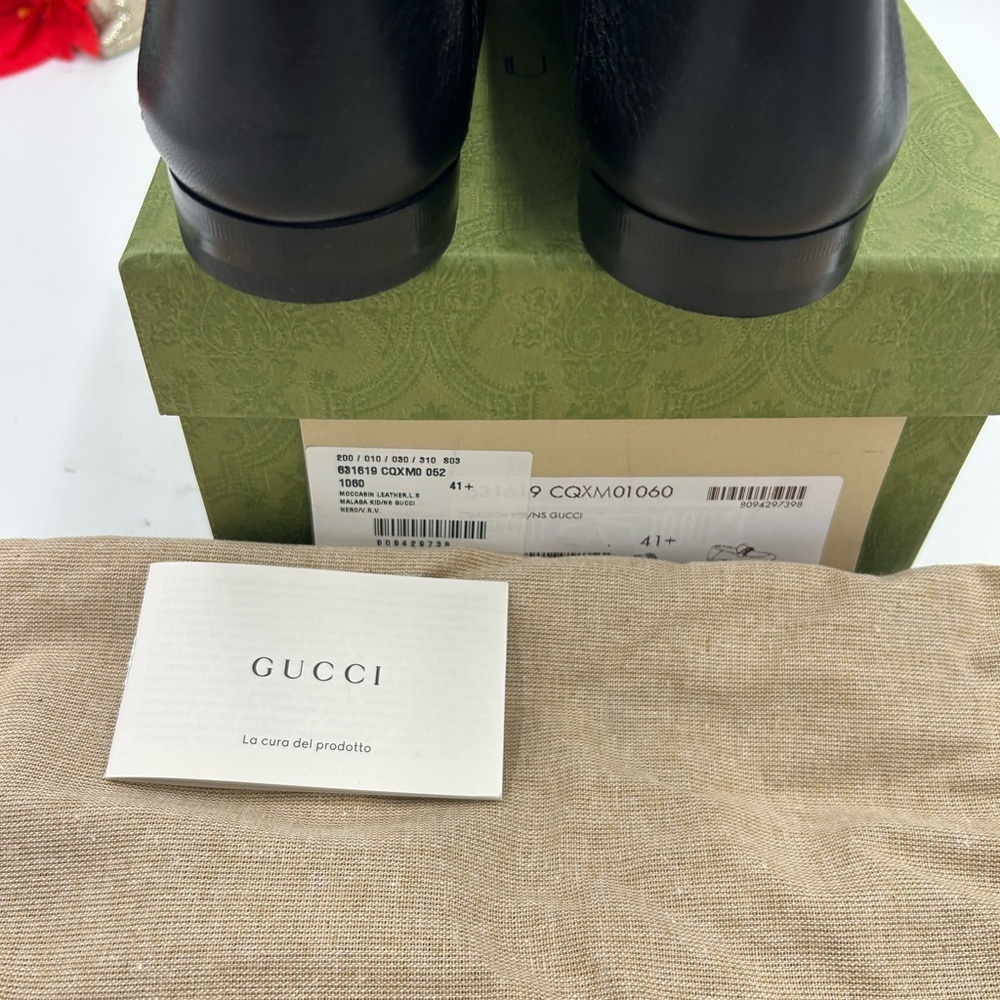 Women's Gucci, jordaan leather loafers size 41.5 made in Italy - Picture 6 of 10
